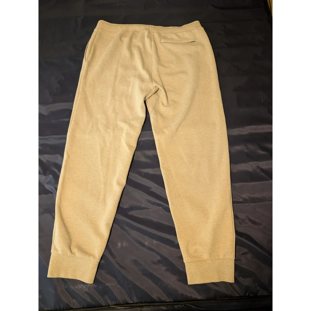 Polo Ralph Lauren Mens L Beige Cotton Fleece Jogger Pants Drawstring Tapered Leg